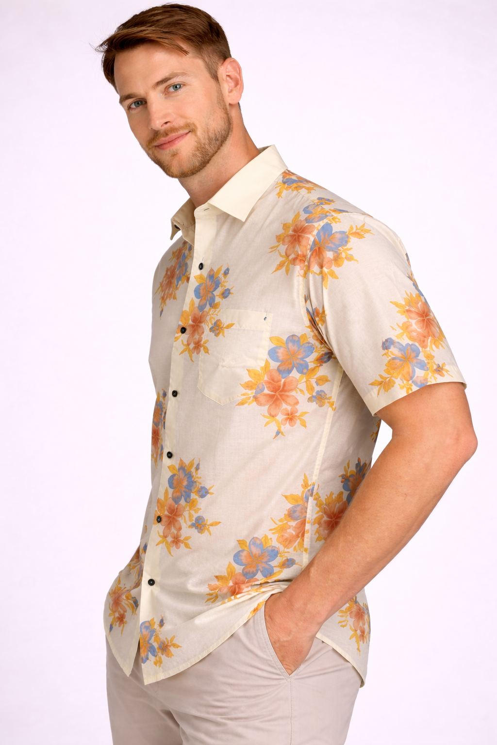 Sunset Bloom Jaipuri Cotton Shirt