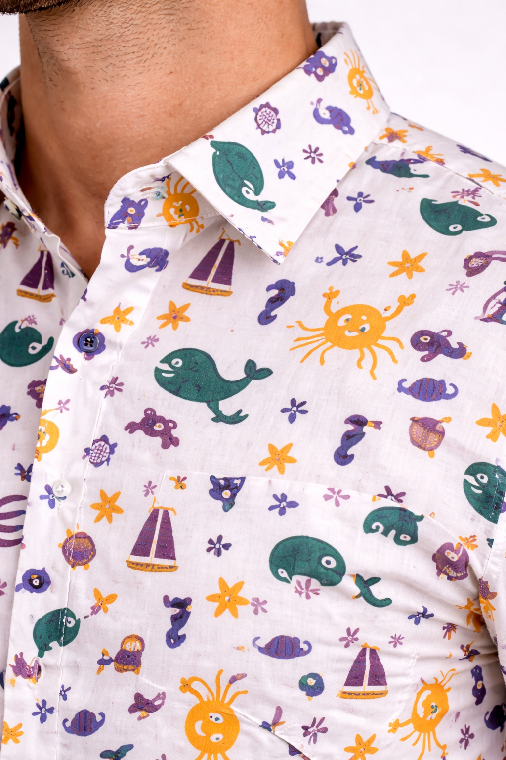 Ocean Play Jaipuri Print Shirt – Premium Summer Cotton
