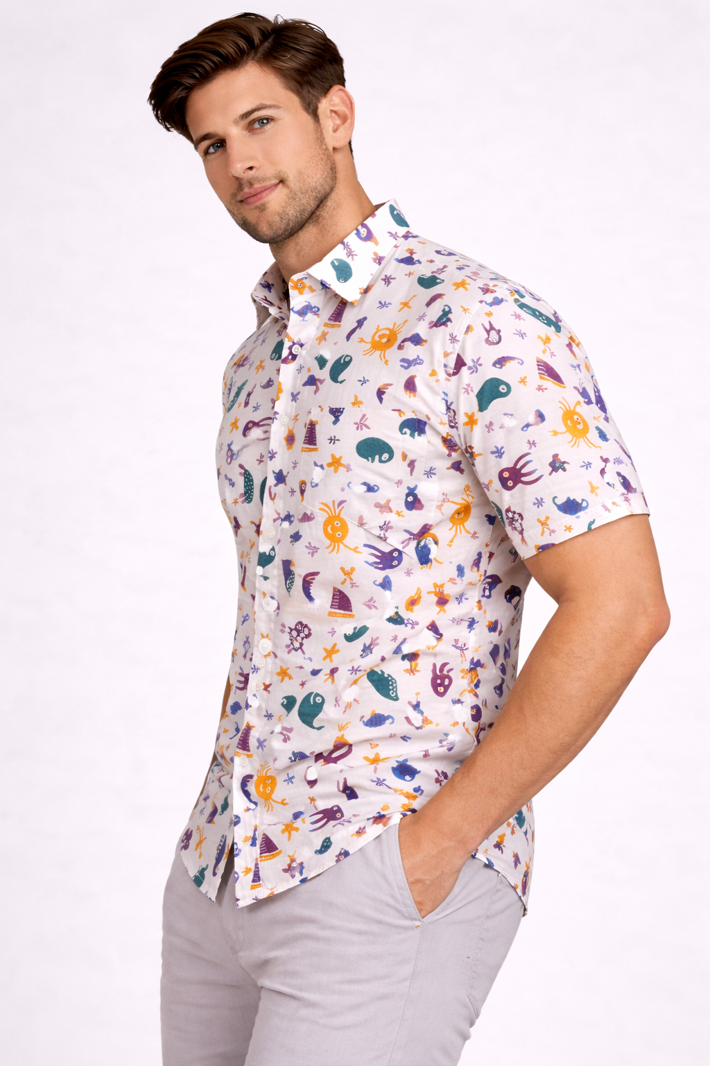 Ocean Play Jaipuri Print Shirt – Premium Summer Cotton