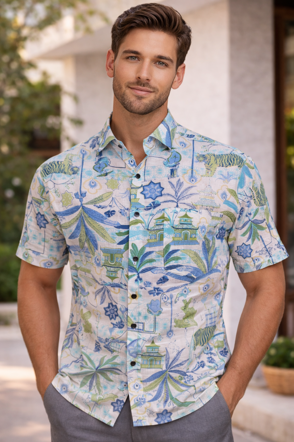 Royal Jaipuri Heritage Print Shirt – Premium Summer Fit