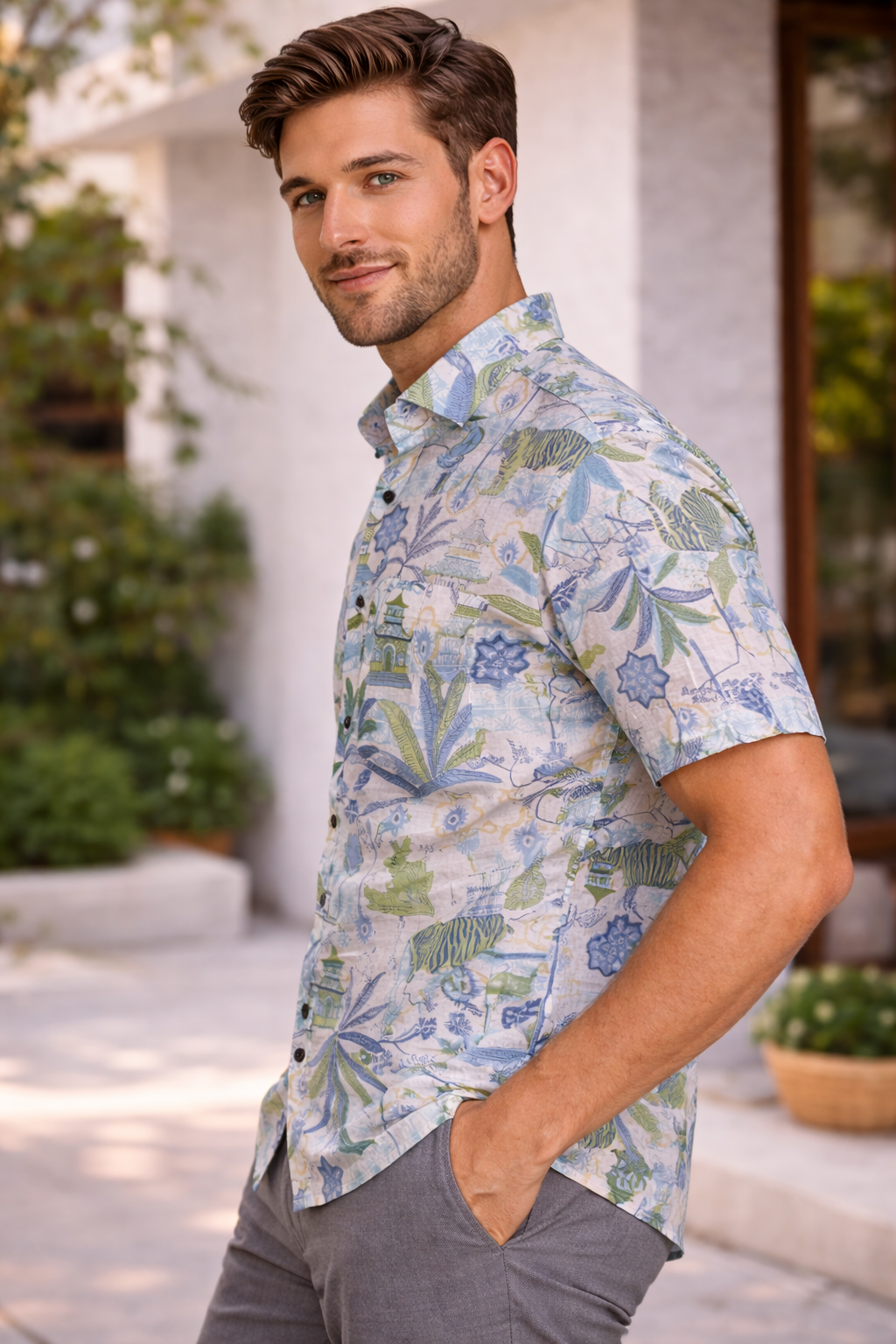 Royal Jaipuri Heritage Print Shirt – Premium Summer Fit