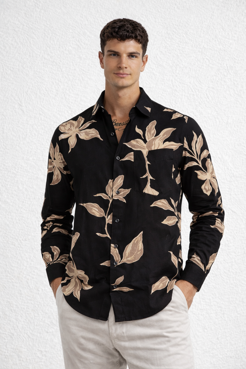 Midnight Bloom Black Floral Premium Shirt