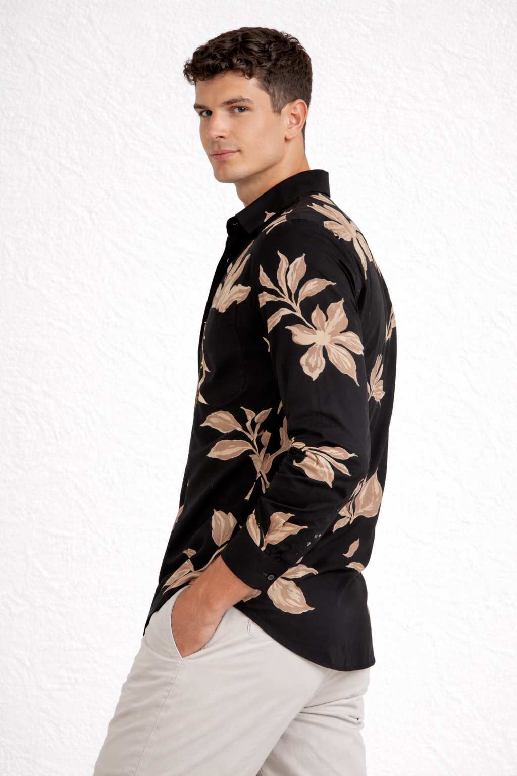 Midnight Bloom Black Floral Premium Shirt